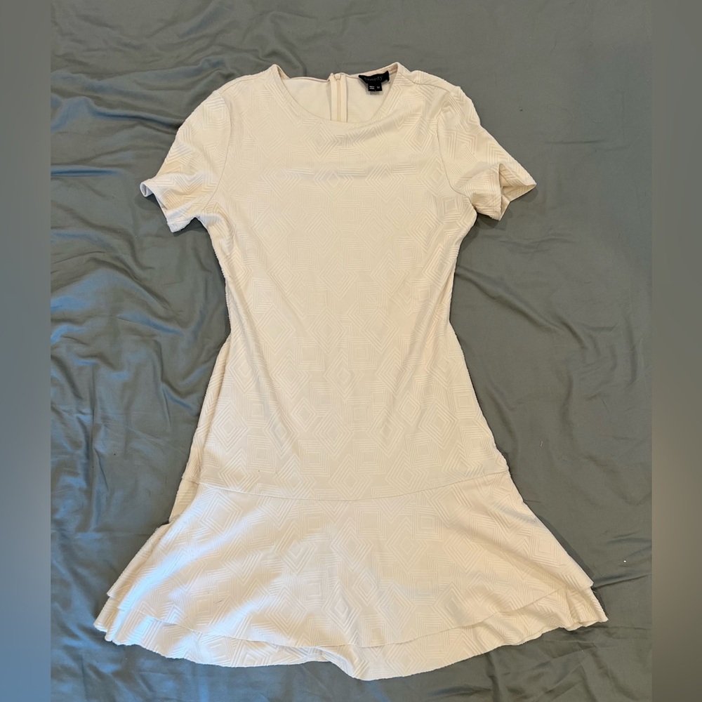 Cream dropwaist cocktail dress